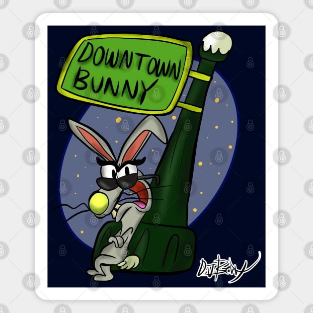 Downtown Bunny Magnet by D.J. Berry